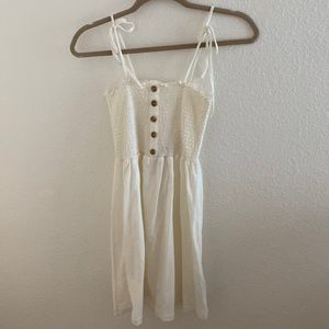 White Button Up Beach Dress
